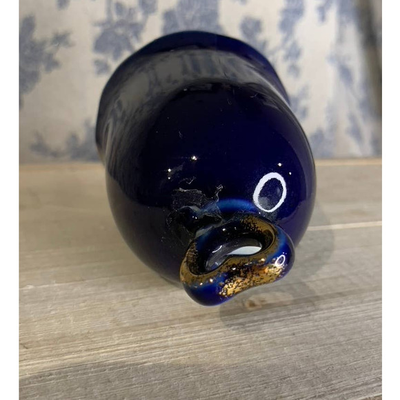 Vintage Cobalt Blue Giftcraft Toronto Noritake Japan Cupid Bell - Picture 8 of 8